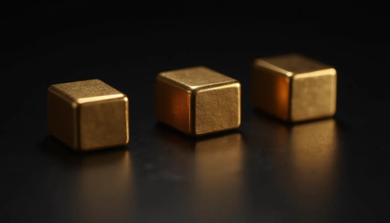 Tre finiture oro a confronto: satinata, calda lucidata e a specchio