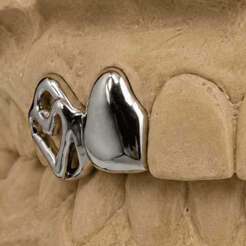 Custom Heart · 2 denti — grillz su misura fatto a mano nelle Marche, Grillz Marche